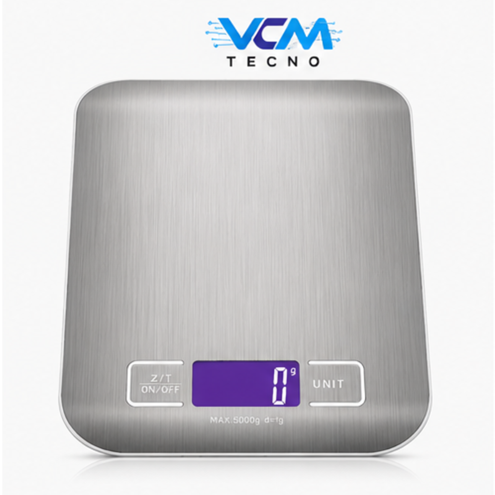 Báscula Gramera Digital de Cocina en Acero Inoxidable (Capacidad 5 Kg)