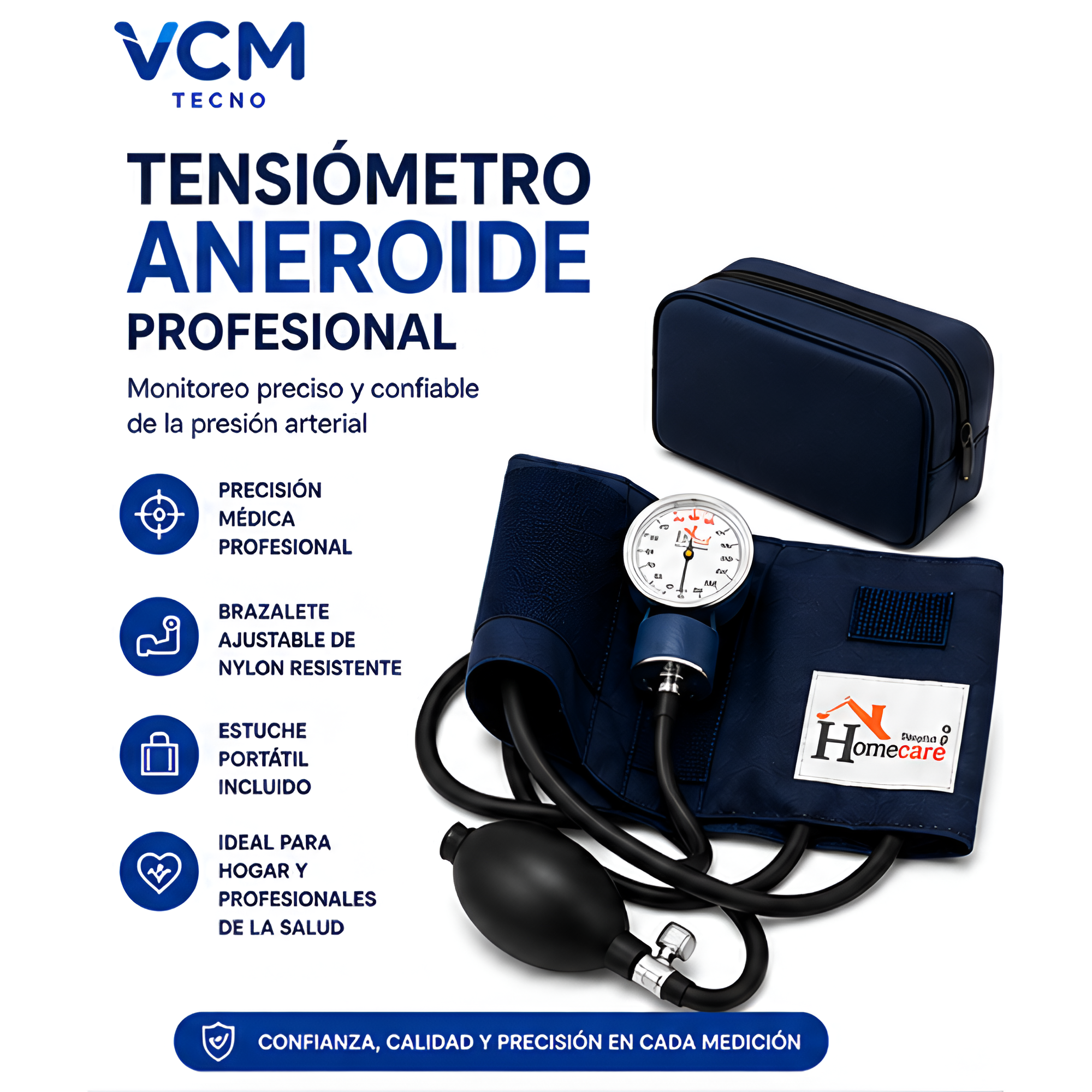 Tensiómetro Manual Aneroide Profesional con Estuche Portátil
