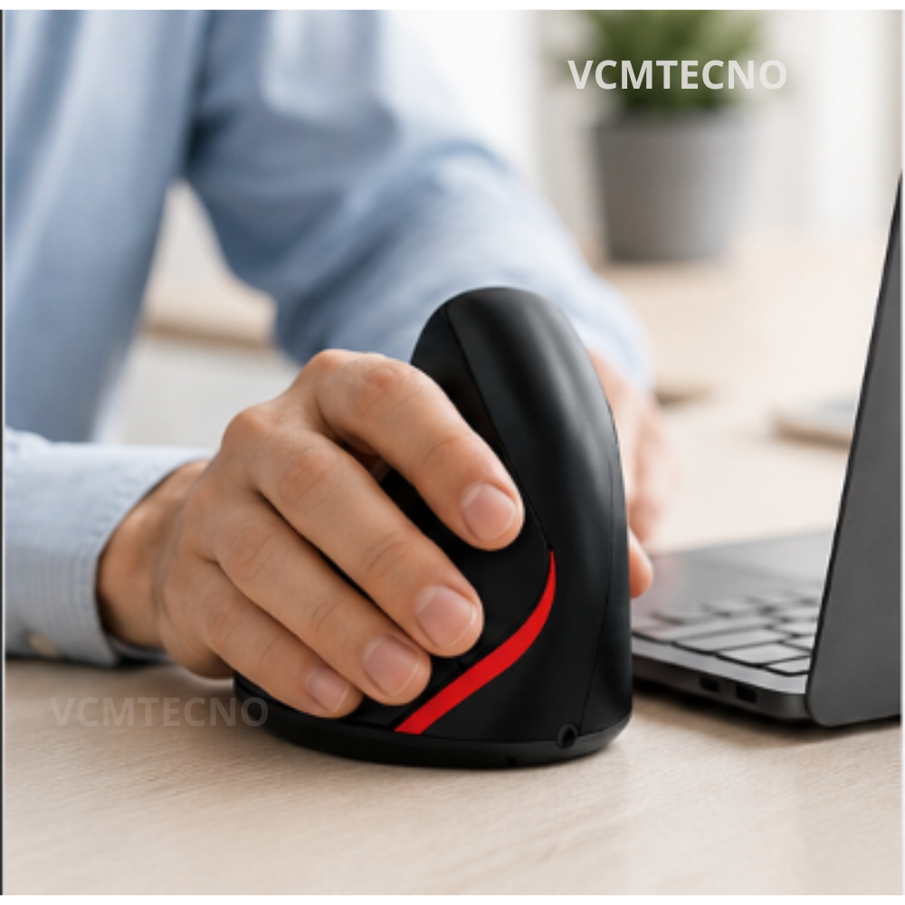 Mouse Vertical Ergonómico de Oficina USB de 5 Botones Óptico con Cable