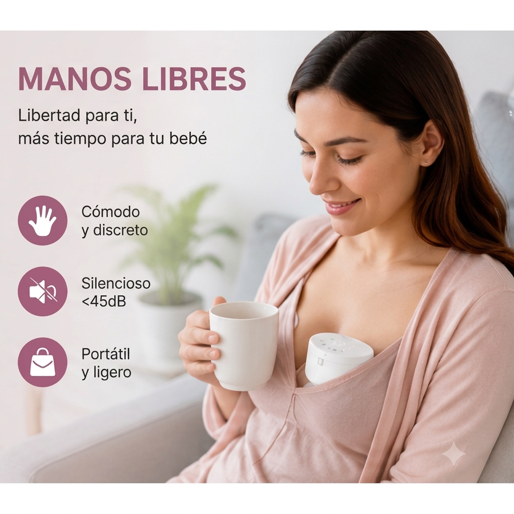 Extractor de Leche Materna Eléctrico Portable Manos Libres Recargable
