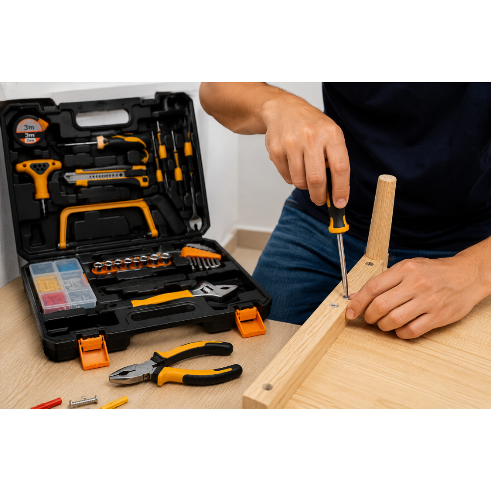 Set Juego De Herramientas Combinado 104 Piezas + Estuche Portátil