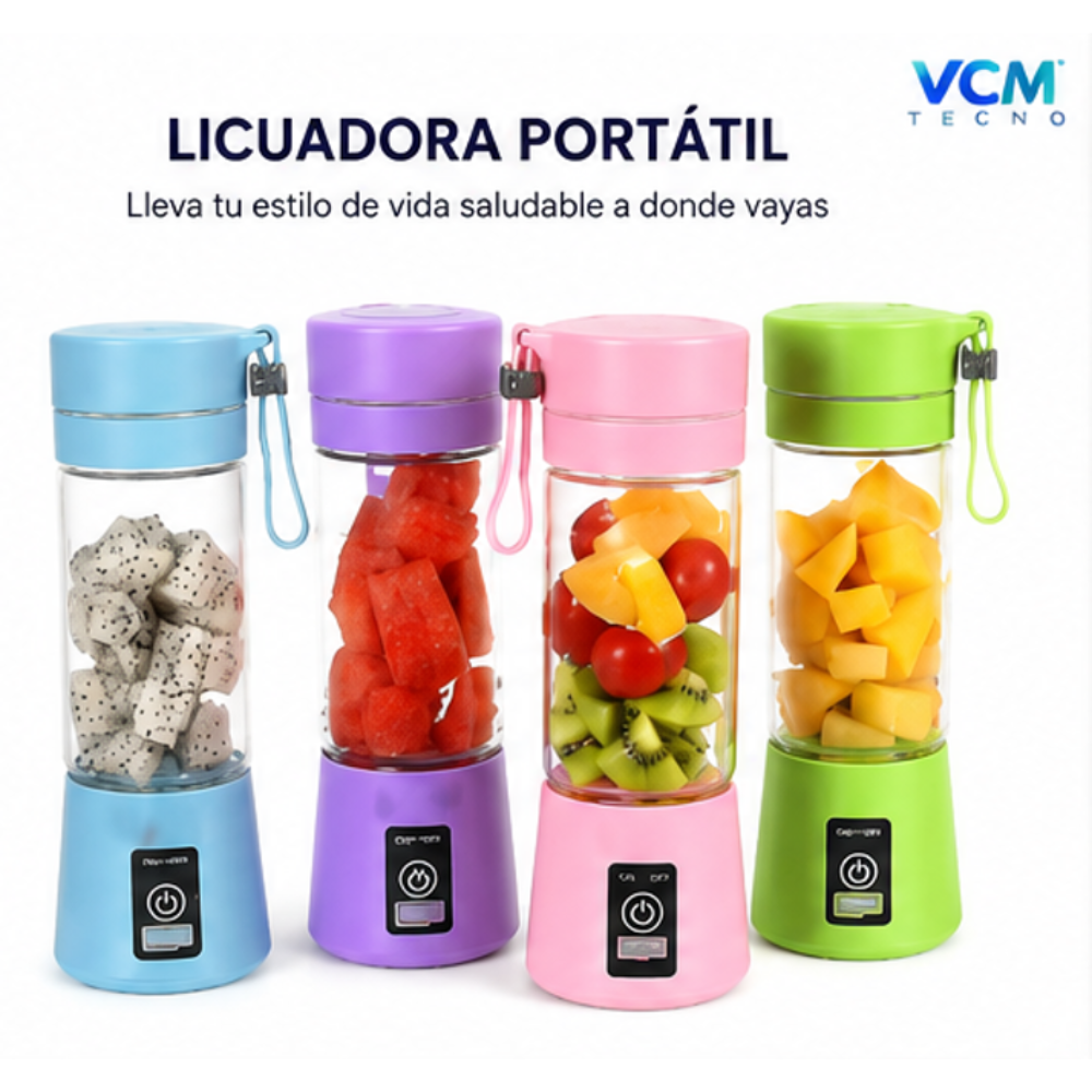 Mini Licuadora Portátil Vaso Batidor Recargable USB