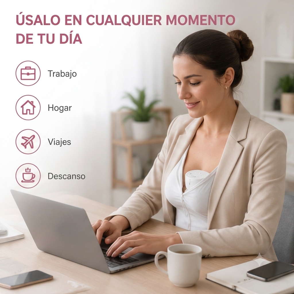 Extractor de Leche Materna Eléctrico Portable Manos Libres Recargable