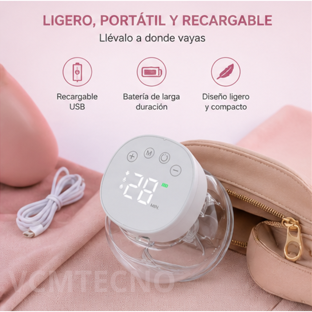 Extractor de Leche Materna Eléctrico Portable Manos Libres Recargable
