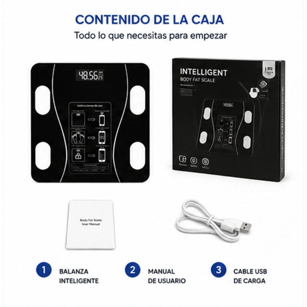 Báscula Digital de Peso Corporal con Pantalla LCD de Alta Precisión