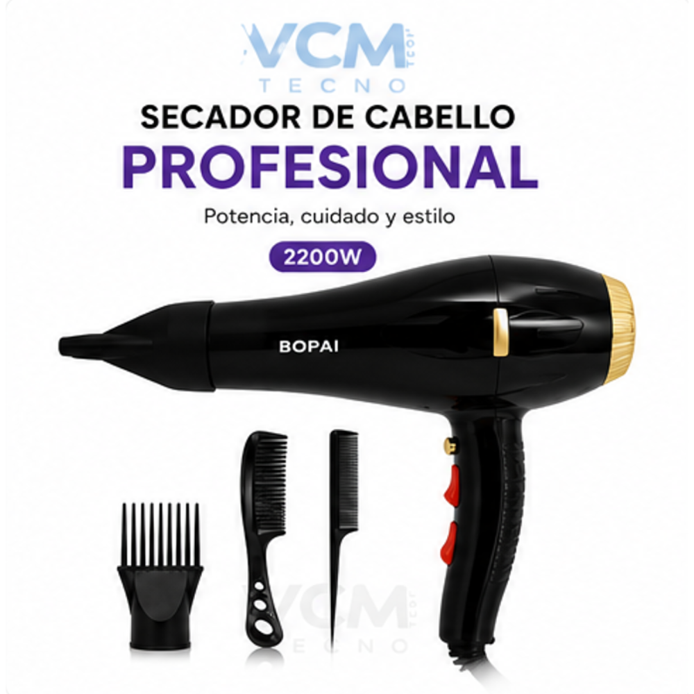 Secador de Pelo Profesional Max Power 5000W Bopai BP-8300