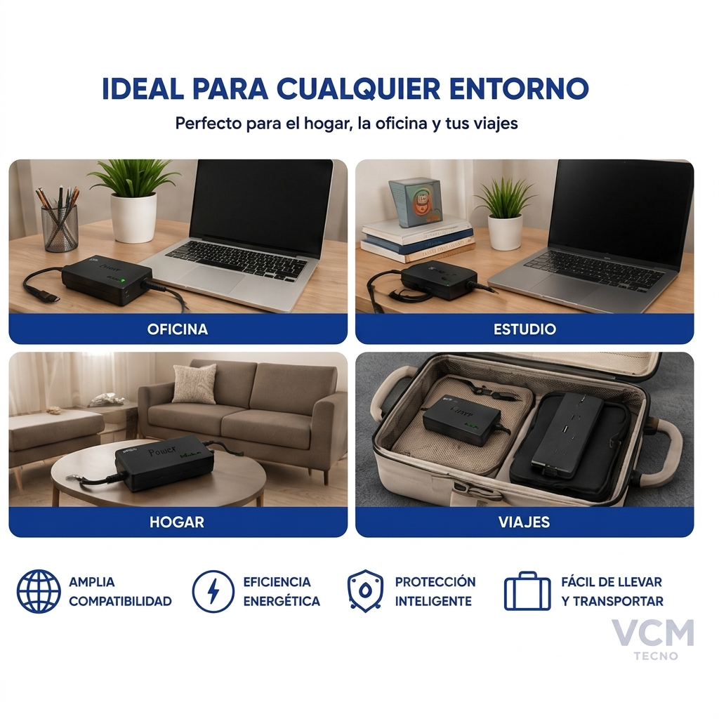 Cargador Universal para Laptop NIA MY-120W de 120W con 9 Conectores