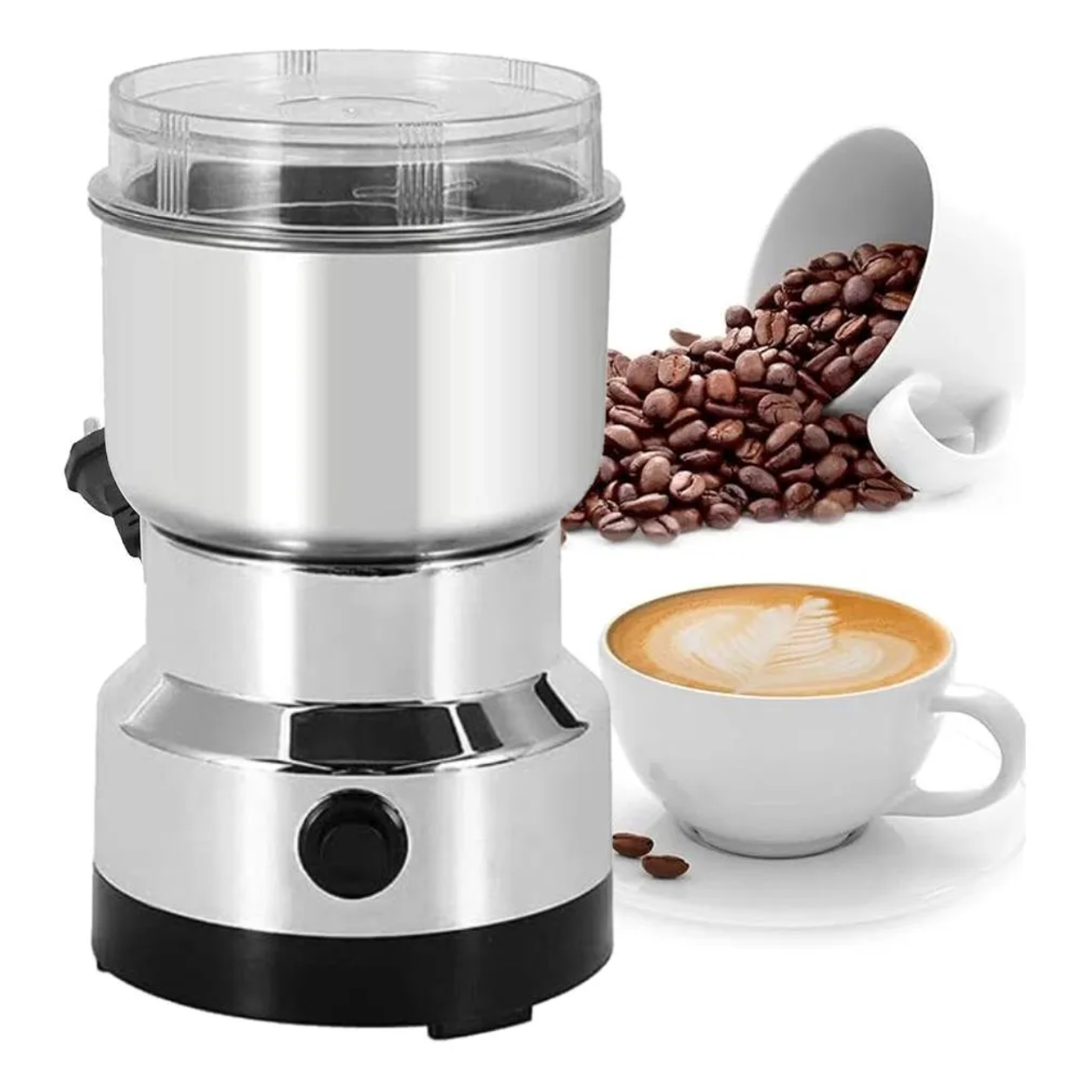 Molino Moledor de Café Eléctrico y Especias en Acero Inoxidable